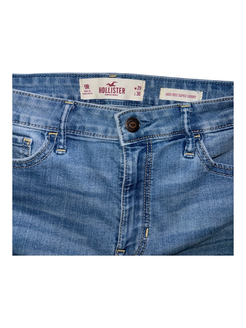 HOLLISTER WOMAN HIGH RISE SUPER SKINNY JEANS 9R - Picture 2 of 4
